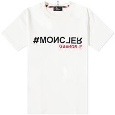 Moncler Grenoble Футболка с логотипом Hashtag, белый