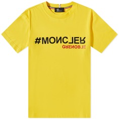 Moncler Grenoble Футболка с логотипом Hashtag, желтый