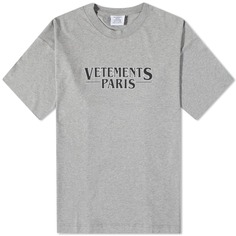 Футболка с логотипом Vetements Paris
