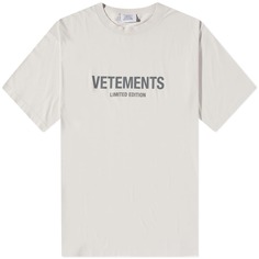 Футболка с логотипом Vetements Limited Edition