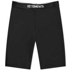 Велосипедные шорты с логотипом Vetements, черный