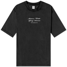 Vetements Футболка с вышитым логотипом 4 Seasons, черный