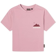 Детская футболка с логотипом Napapijri Rope, розовый