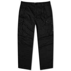 C.P. Company Свободные брюки-карго из эластичного сатина компании, черный