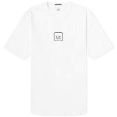 C.P. Company Мерсеризованная футболка с обратным логотипом компании, белый