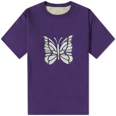 Двусторонняя футболка с логотипом Needles, фиолетовый