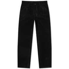 Вельветовые брюки Carhartt WIP до колена, черный