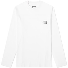 Wooyoungmi футболка с длинными рукавами и логотипом на спине, белый