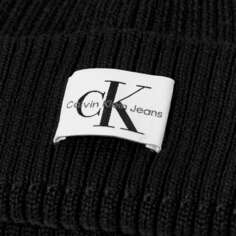 Шапка-бини с монограммой Calvin Klein, черный
