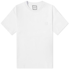 Wooyoungmi футболка с логотипом на спине и бисером, белый