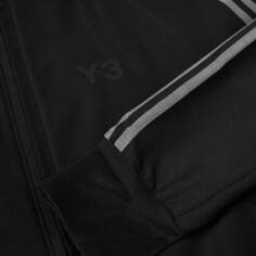 Спортивный куртка Y-3 из изысканной шерсти с 3 полосками, черный