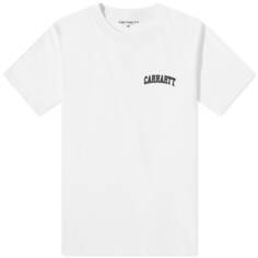 Футболка Carhartt WIP University с надписью, белый/черный