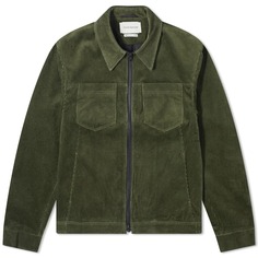 Вельветовая куртка Oliver Spencer Norton, зеленый