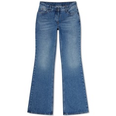 Off-White узкие расклешенные джинсы, синий