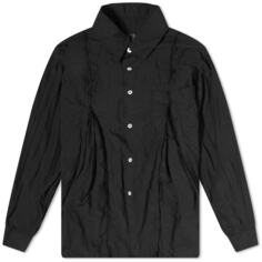 Черная рубашка с разрезом и пропиткой Comme des Garçons Black, черный