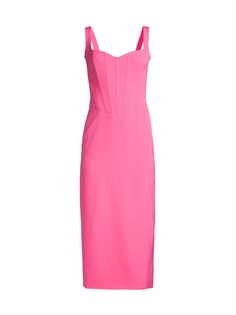 Облегающее платье-миди-футляр с корсетом Bardot, розовый