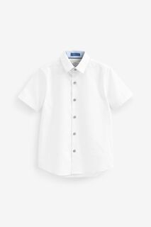 Элегантная рубашка с декоративной отделкой Next, белый