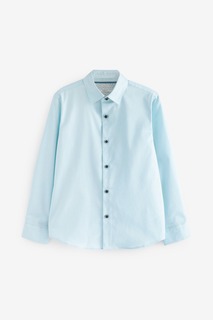 Элегантная рубашка с декоративной отделкой Next, синий