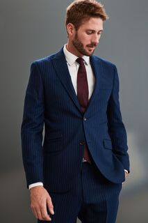 Фирменный пиджак Empire Mills из 100% шерсти в полоску Next, синий