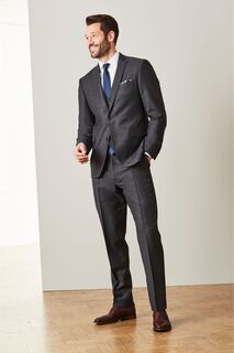 Фирменный фланелевой костюм Empire Mills из 100 % шерсти Next, серый