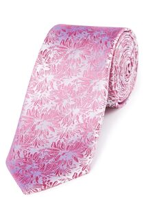 Светло-фиолетовый комплект из шелкового галстука с цветочным принтом и нагрудного платка Skopes, фиолетовый