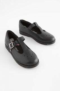 Кожаные школьные туфли с Т-образным ремешком Junior Next, черный