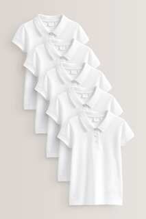 Хлопковых рубашек-поло с короткими рукавами Next, белый