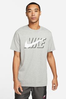 Спортивная футболка с принтом Nike, серый