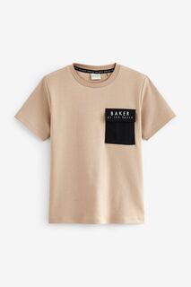 Светло-коричневая футболка с карманом Baker by Ted Baker