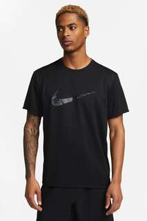 Беговая рубашка Dri-FIT Camo Miler Nike, черный