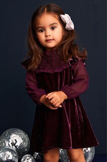 Бархатное выпускное платье Next, фиолетовый