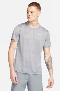 Беговая футболка Dri-FIT Miler Nike, серый