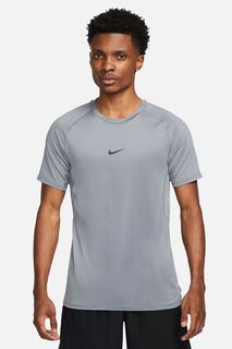 Pro Dri-FIT с облегающим кроем и короткими рукавами Nike, серый