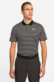 Рубашка-поло в полоску Dri-FIT Victory Golf Nike, черный