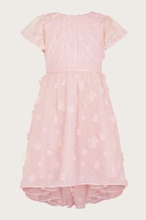 Розовое платье Petunia с объемными цветами Monsoon, розовый
