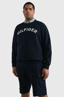 Синий свитшот Hilfiger Big &amp; Tall с круглым вырезом и аркой Tommy Hilfiger, синий