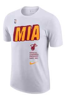 Футболка Fanatics Miami Heat Block с графикой Nike Nike, белый