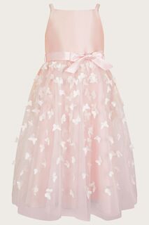 Розовое платье макси Ellen&apos;s из тюля с мотивом бабочки Monsoon, розовый