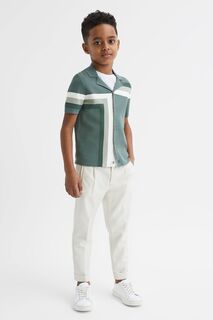 Рубашка поло с короткими рукавами и кубинским воротником от бренда Suffolk Reiss