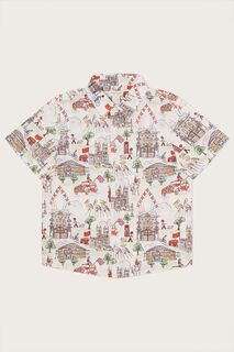 Рубашка Лондон натурального цвета с принтом Monsoon