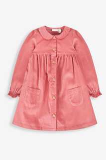 JoJo Maman Bébé Классическое вельветовое платье-рубашка для девочек Jojo Maman Bébé, розовый