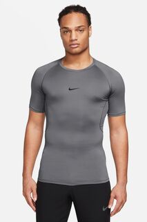 Обтягивающий топ Pro Dri-FIT с короткими рукавами Nike, серый