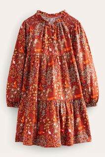 Многослойное платье из джерси Boden, коричневый