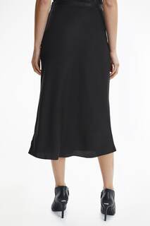 Черная юбка миди диагонального кроя Calvin Klein, черный