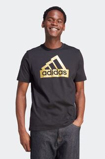 Спортивная футболка Future Icons с эффектом металлик adidas, черный