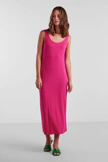 Платье макси без рукавов из джерси PIECES, розовый