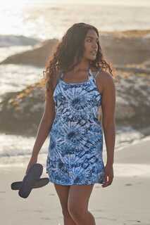 Женское пляжное мини-платье Sofi синего цвета Animal, синий