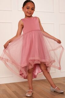 Многослойное платье миди для девочек младшего возраста из фатина Chi Chi London, розовый