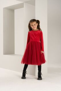 Красное бархатное платье Elsie из тюля Angel &amp; Rocket, красный