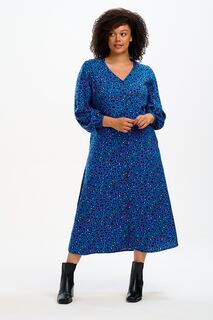 Синее платье макси Fatimah с V-образным вырезом Sugarhill Brighton, синий